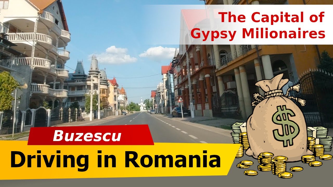 🔴 Romania • Buzescu, Teleorman • Driving the main street of Buzescu the capital of gypsy milionaires