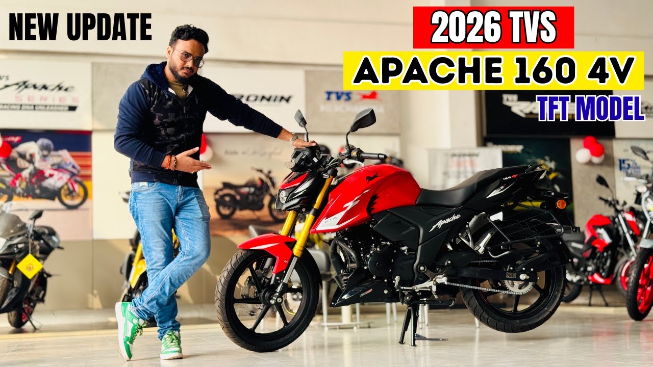 2026 New TVS Apache RTR 160 4V TFT Model Detailed Review | New Price | Features | New Update🔥