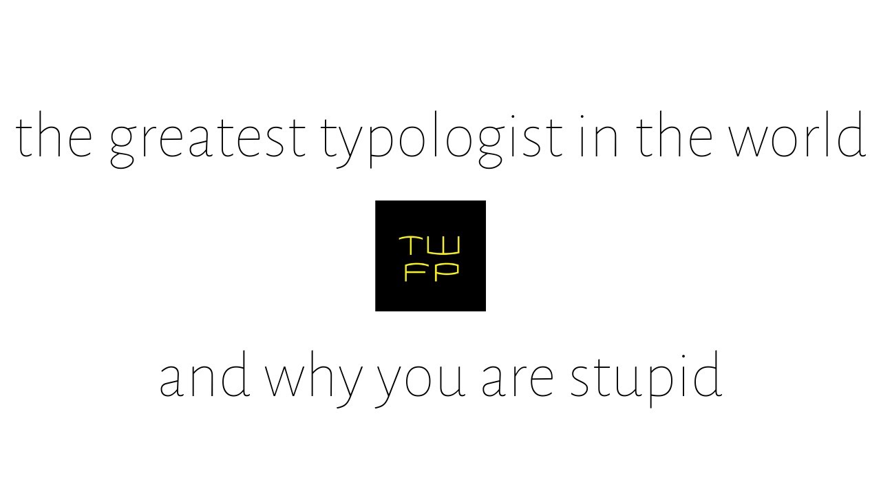 The Greatest Typologist In the World - Interviewing Eric from Talking with Famous People