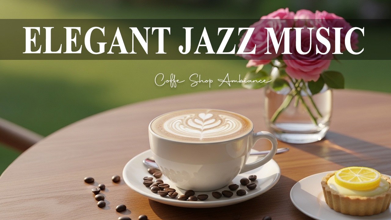 Elegant Jazz Music 🎧 Coffee Shop Ambiance & Sweet Bossa Nova Piano Music for Relaxing & Studying.