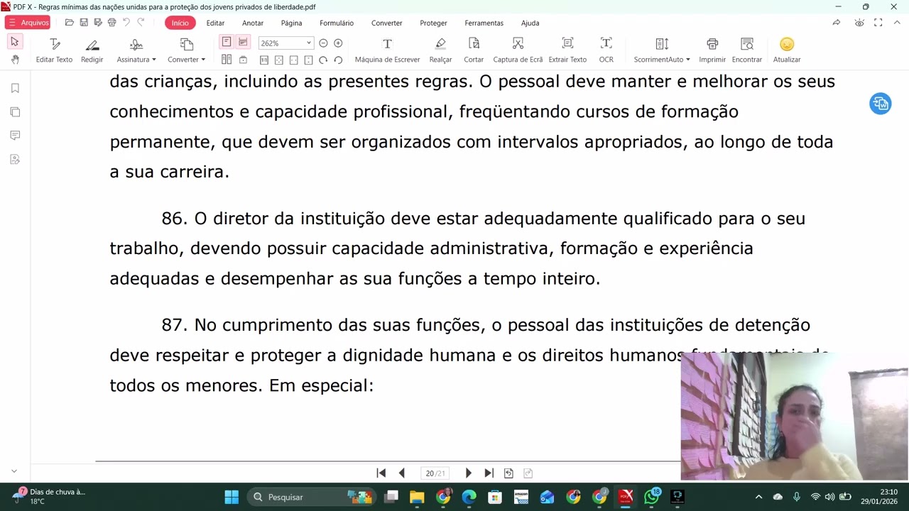 Regras Mínimas das Nações Unidas para a Proteção dos Jovens Privados de Liberdade parte 4