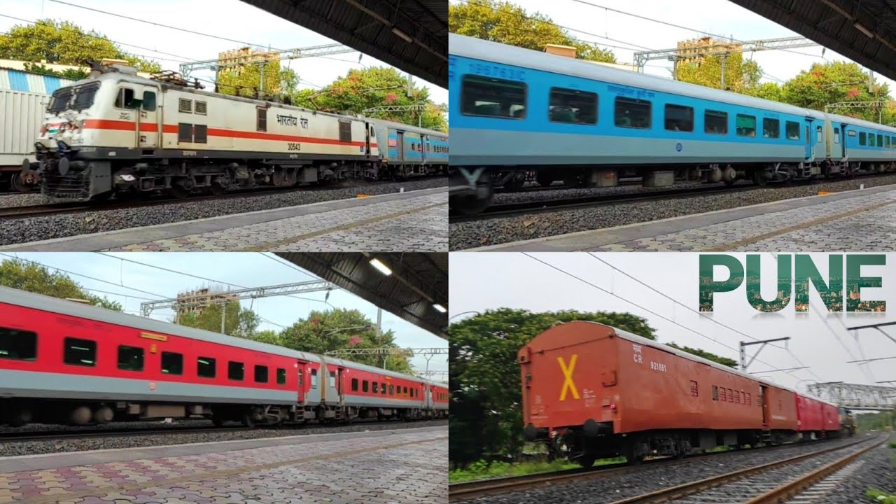 Train Spotting Compilation at Pune | With Loco info | #lhb #indianrailways #wdp4d #wap7