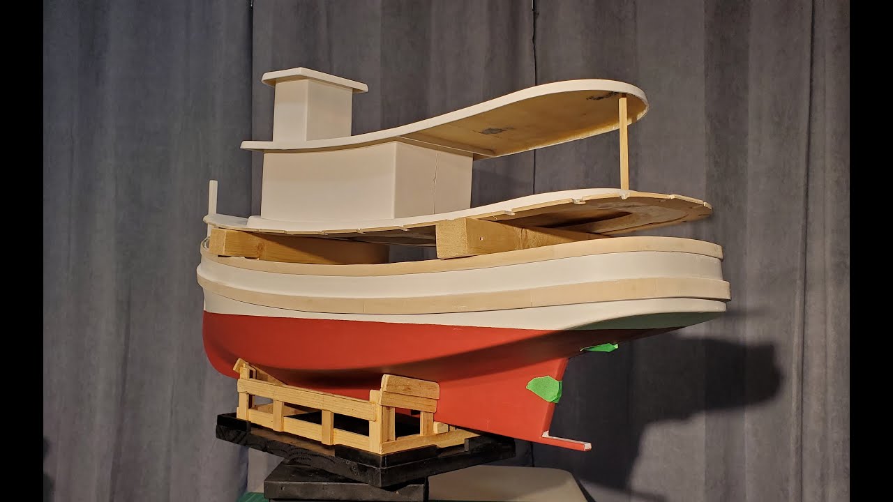 RC 1898 Supply Steamer Fiberglass DIY Build Part 2