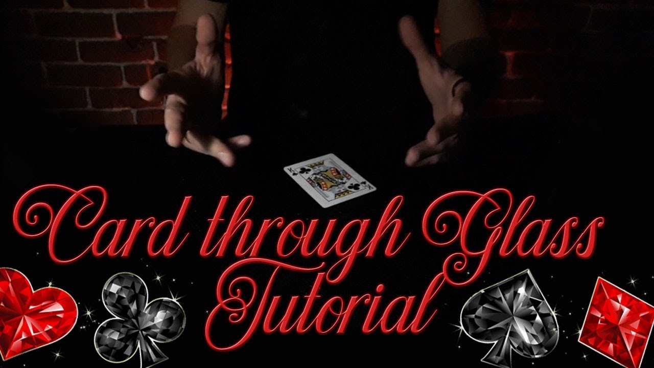 Card through glass (Window by David Stone) // card trick // tutorial