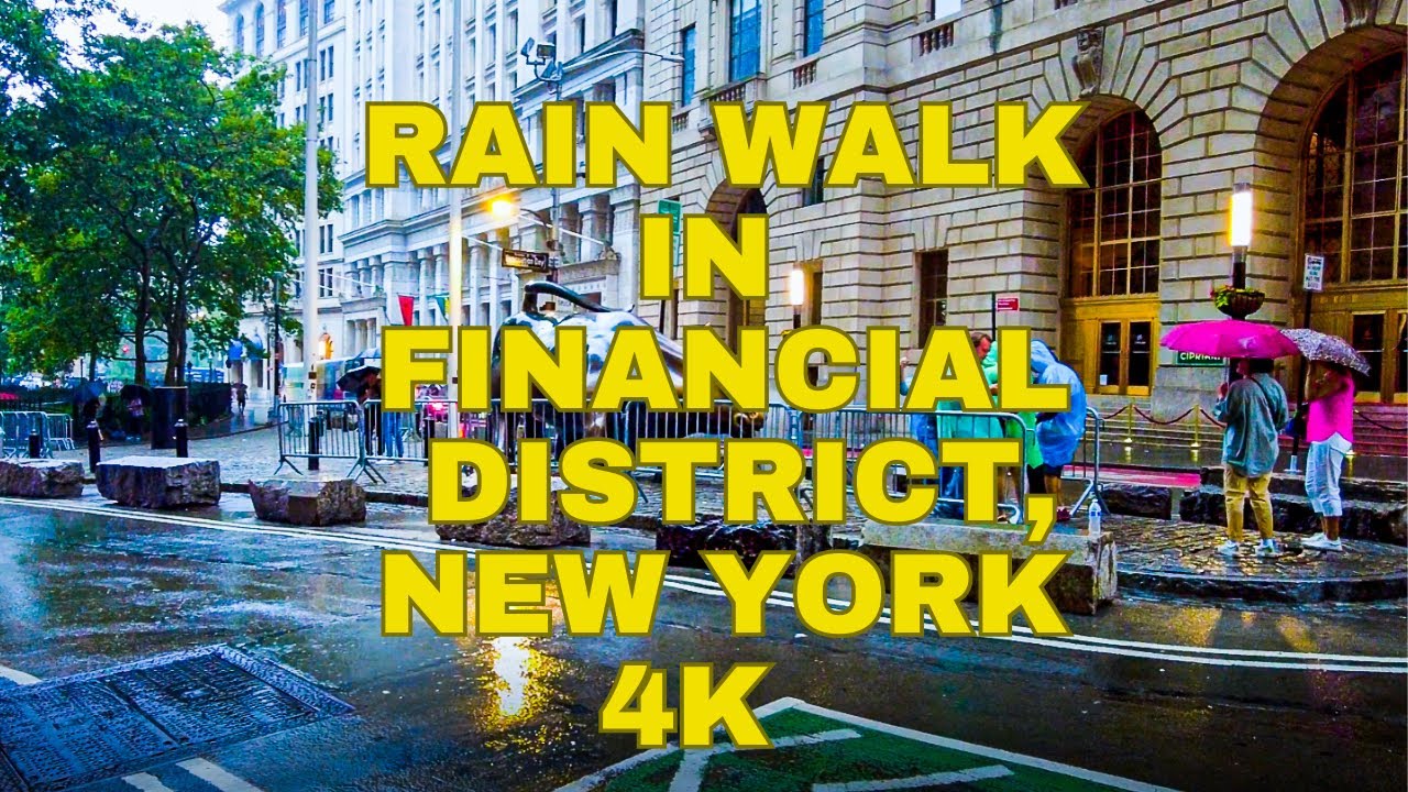 Rain Walk in Financial District, New York | World Trade Center | ASMR