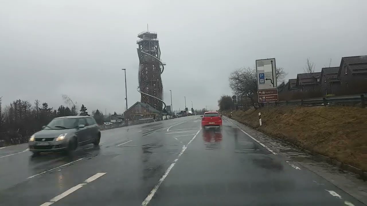 Fahrt von Bad Harzburg nach Braunlage im Landkreis Goslar in Niedersachsen