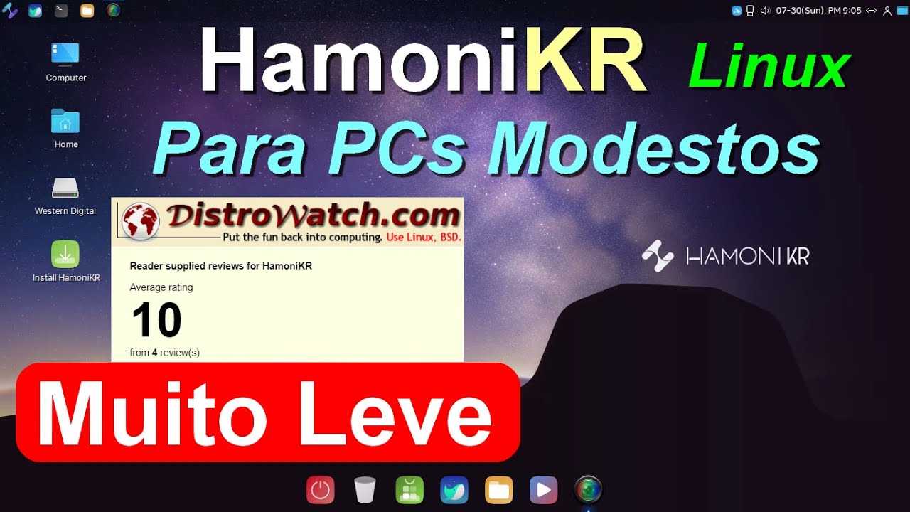 HamoniKR Linux da Cor&eacute;ia do Sul. Distro muito Leve para Computadores mais Modestos Antigos e Novos.