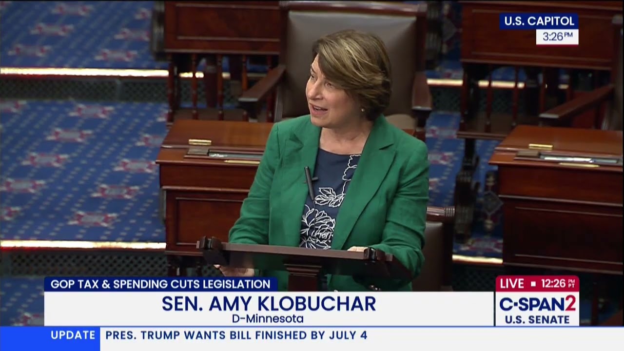 Senator Amy Klobuchar's Full Speech About the Republican Budget Bill