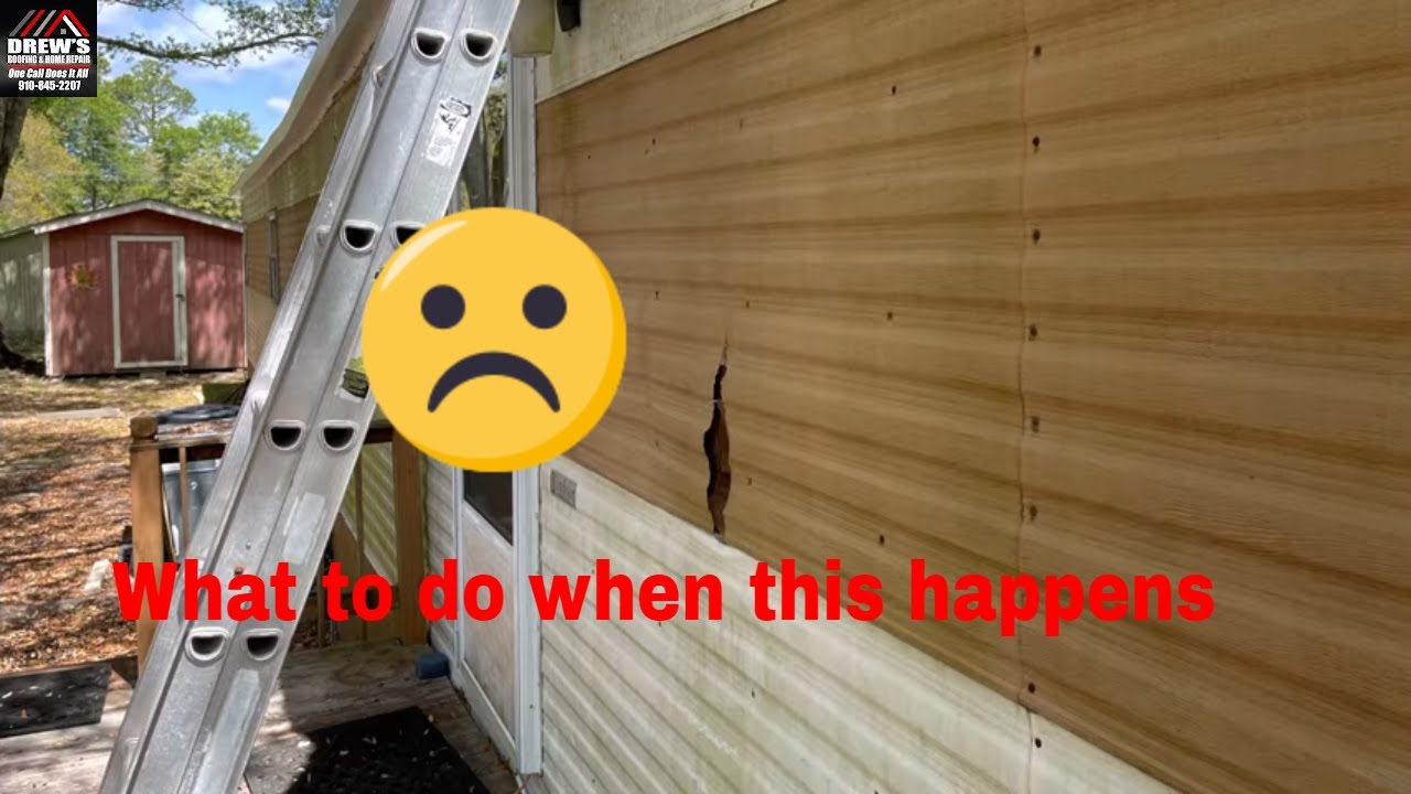(How To) Mobile Home Metal Siding Repair.