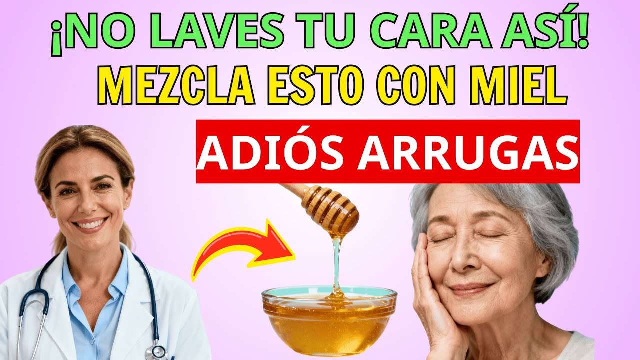 ANTES de LAVAR tu CARA: Mezcla ESTO con MIEL y REJUVENECE la PIEL MADURA (+60)