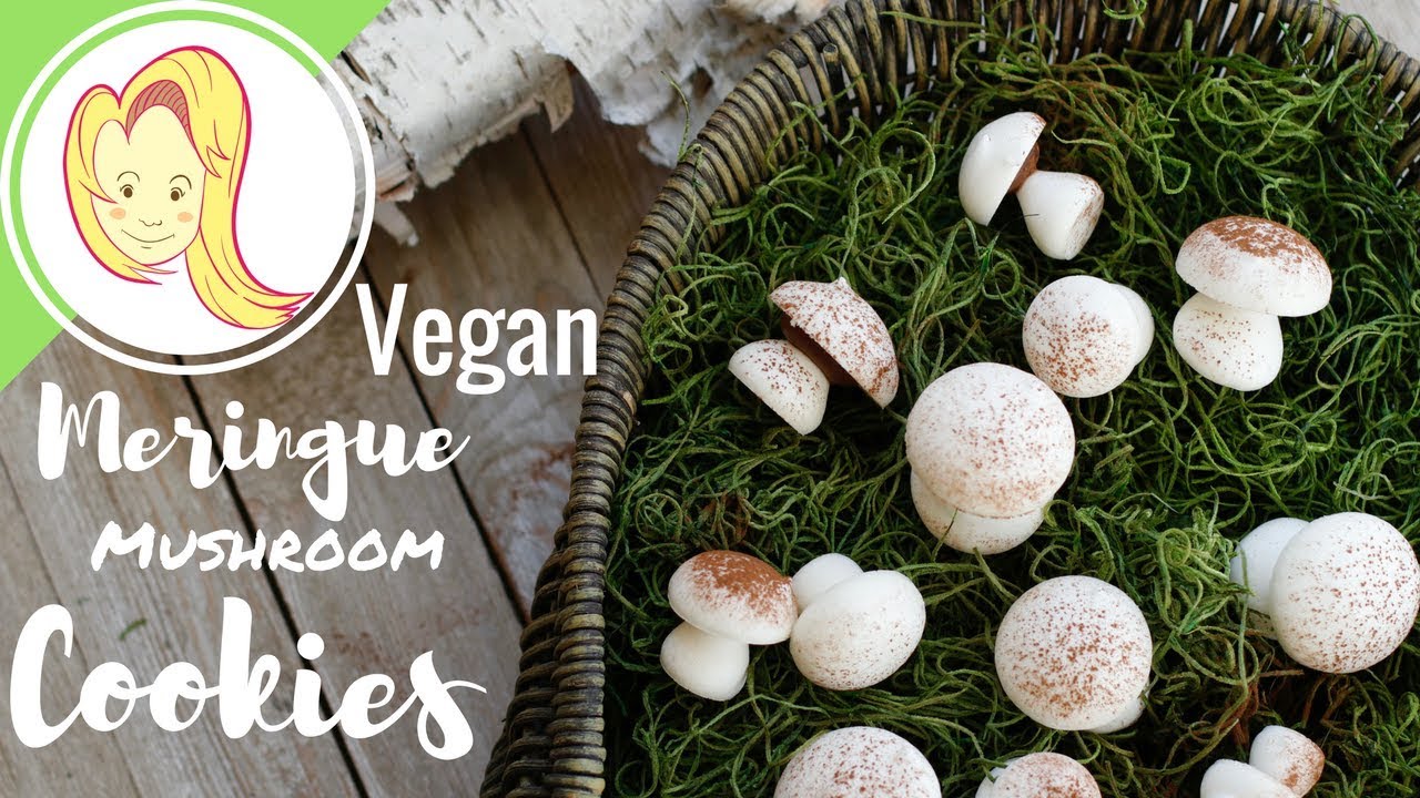 VEGAN Meringue Mushroom Cookies - Perfect for the Holidays