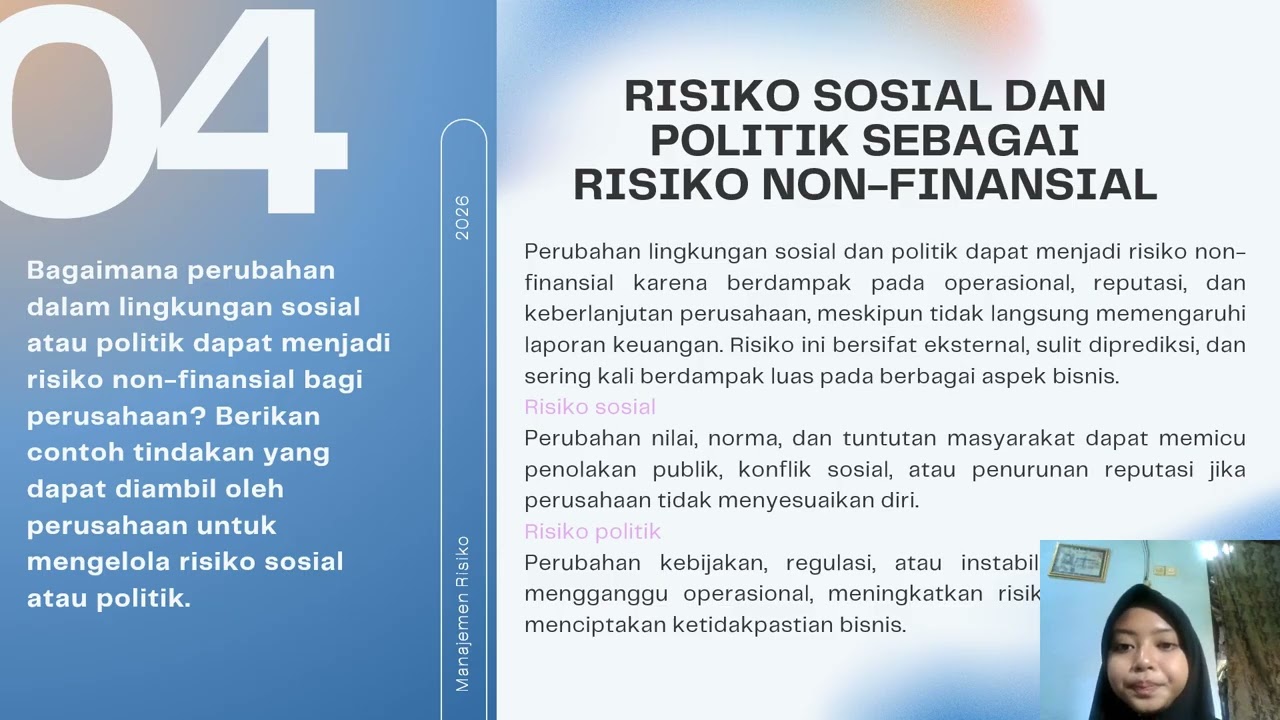 Pengelolaan Risiko dalam Pendekatan Manajemen Risiko : Evaluasi, Benchmarking, & Dinamika Lingkungan