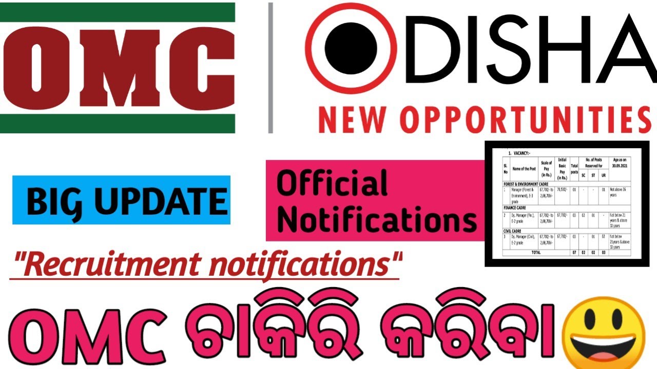 omc executive recruitment/omc junior executive recruitment/omc job update 2021.