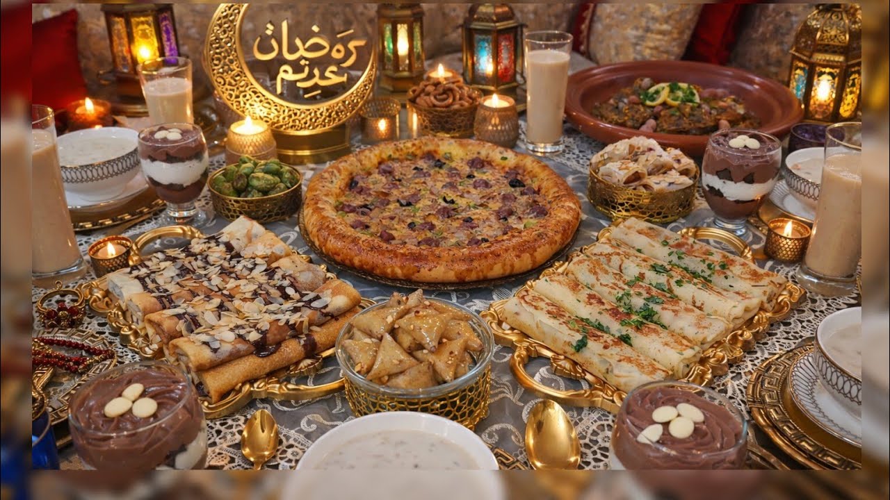 🌙 مائدة رمضانية كتقطر بالبنة | شوربة شوفان بالبصل، كريب مالح وحلو ووصفات شهية اخرى 🤤