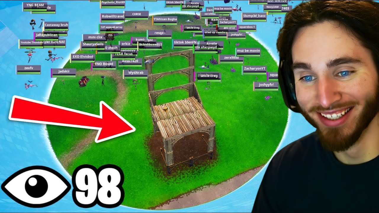 I got 100 Players to Land at the CHAIR in Fortnite OG