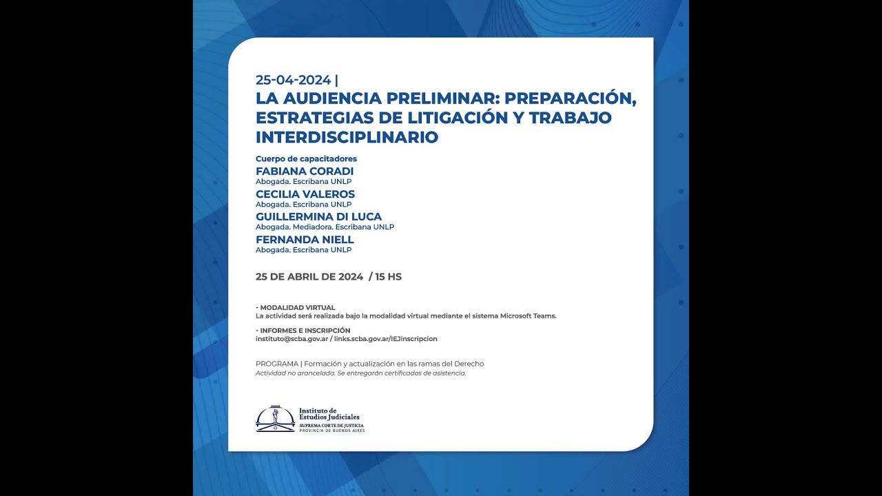 LA AUDIENCIA PRELIMINAR: PREPARACIÓN, ESTRATEGIAS DE LITIGACIÓN Y TRABAJO INTERDISCIPLINARIO