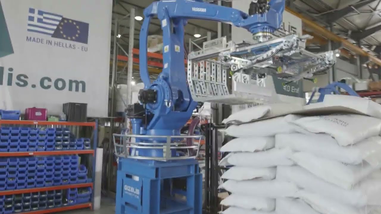ROBO-SACK 25 & ROBO-SACK 40 | Robotic Sack Handling & Palletizing by Gizelis Robotics