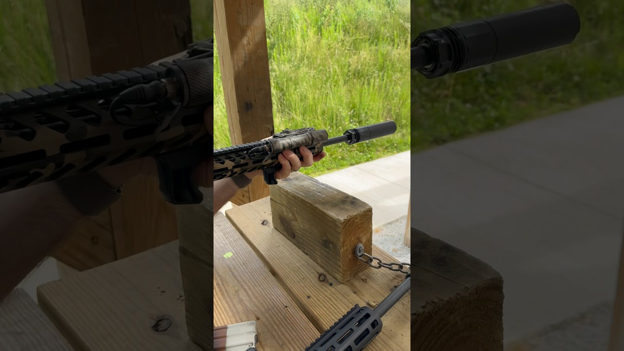 First shots with the @GriffinArmamentOfficial dual-lok 5 suppressor!!