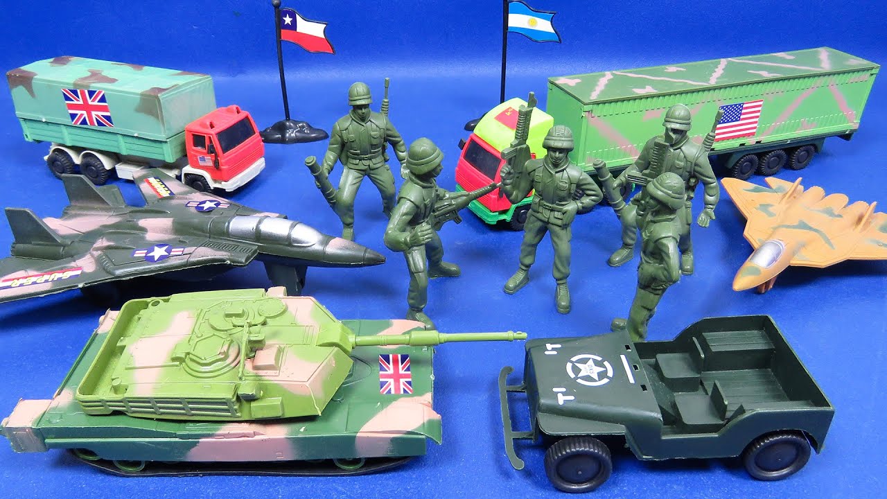 Bolsa de Soldados y Artillería Militar Colección; Tanque, Camiones, Aviones de Combate | REVIEW