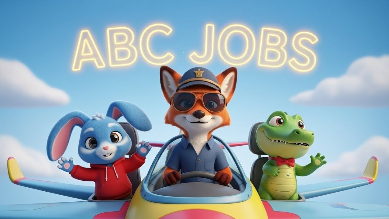 ABC Professions Song | Learn A to Z Jobs with Animal Friends | I Zoom Abc