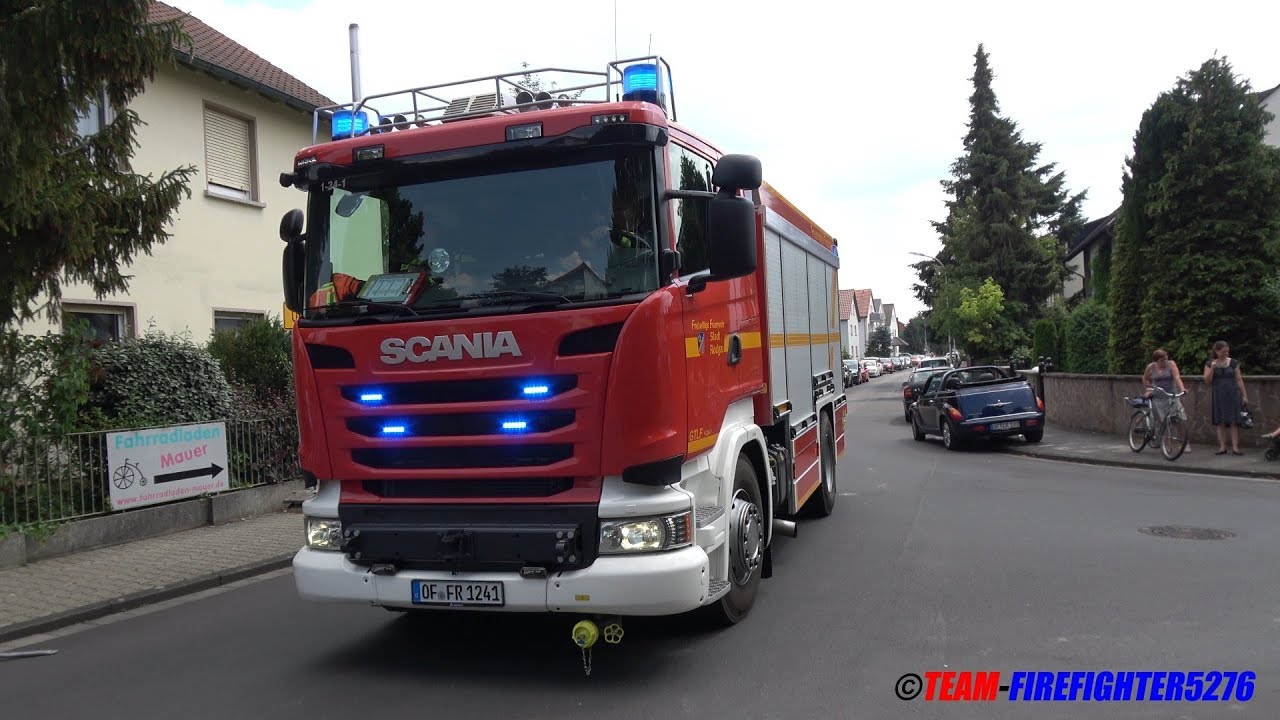 [Doppel-Scania + 4-Fach Frontblitzer] Verkehrsunfall mit eingeklemmter Person in Rodgau