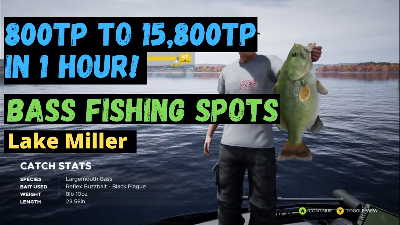How to Make Money (TP) Bass Fishing in Lake Miller + Monster Muskie Caught!  Fishing Sim World 2021