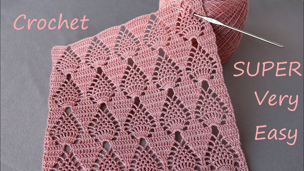SUPER EASY Beautiful Pattern Crochet  СУПЕР легкий УЗОР 