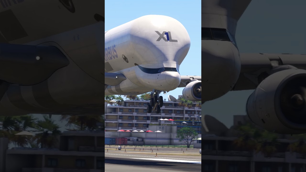Rookie Pilot of Airbus Beluga Ended up Nose-dive Landing in St Maarten in Microsoft Flight Simulator