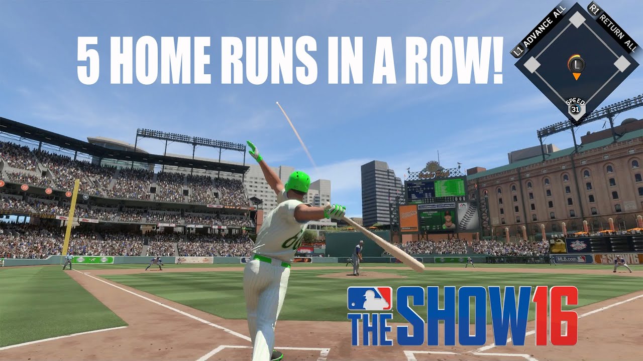 5 Home Runs in a Row!! - MLB The Show 16 Diamond Dynasty Gameplay