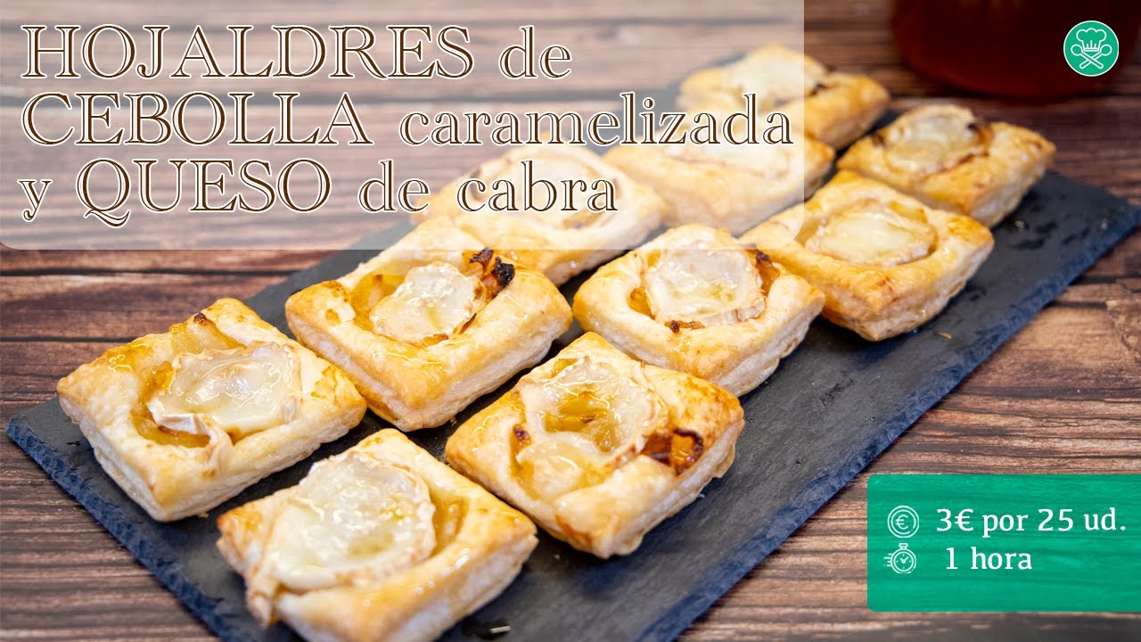 HOJALDRES de CEBOLLA caramelizada y QUESO de cabra | Cocinandoporlavida