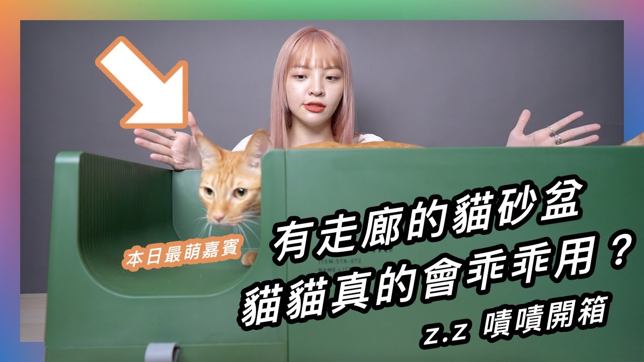 好看又號稱能讓貓砂不會到處噴的貓砂盆😻 實測：貓貓真的會乖乖用？★ 嘖嘖開箱【SPUTNIK 機能貓砂盆】