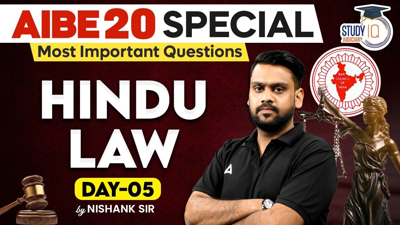 Most Important Hindu Law MCQs for AIBE 20-Part 5 | Practice Questions by Nishank sir