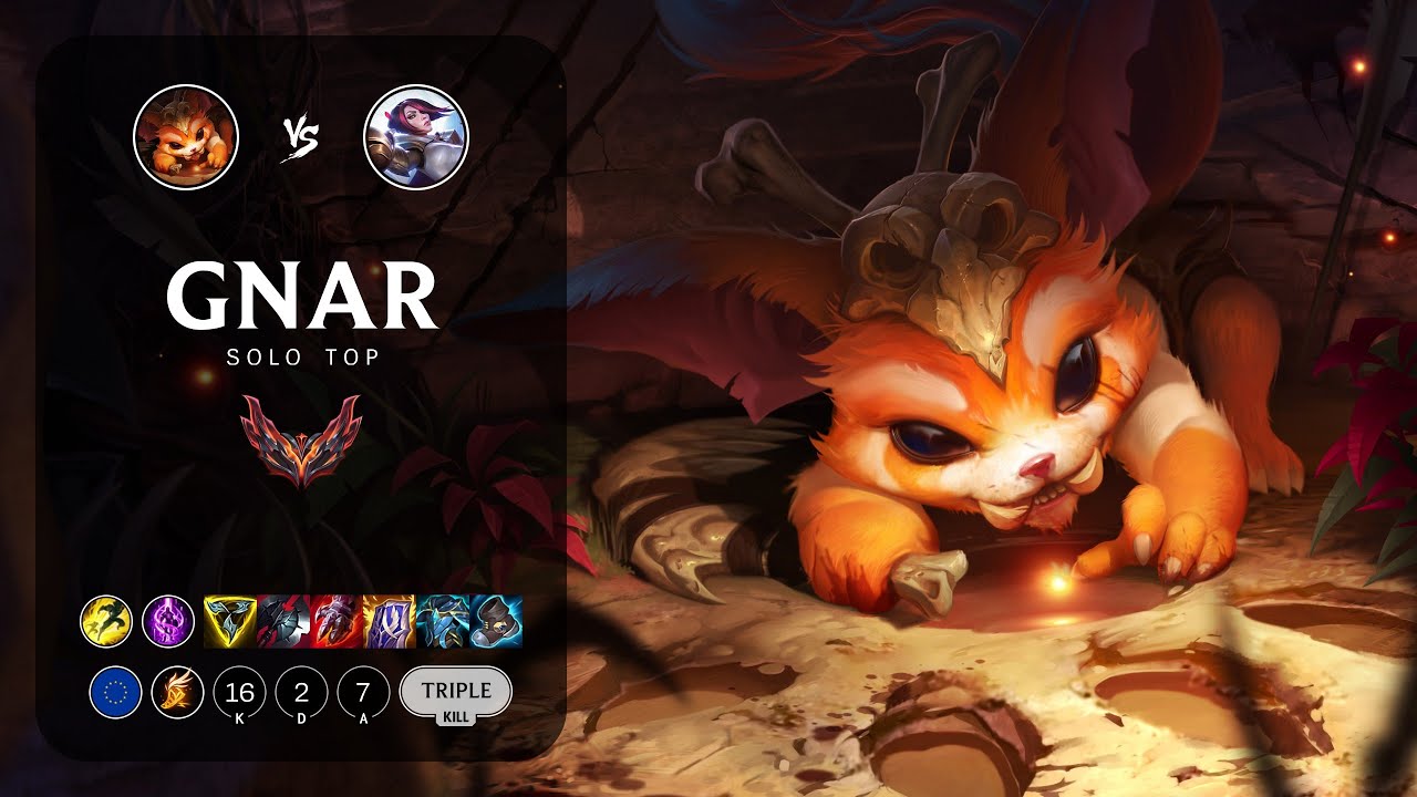 Gnar Top vs Fiora - EUW Grandmaster Patch 13.21