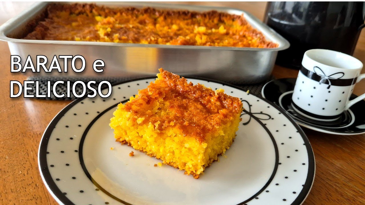 Bolo de Flocão de Milho Fácil e Barato - Feito no Liquidificador