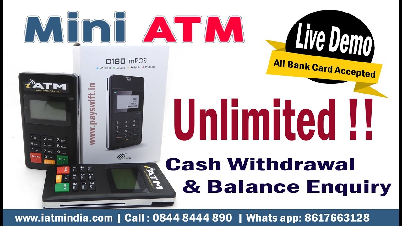 PAYSWIFT iATM - mPOS | Micro ATM with Unlimited Cash Withdrawal of any Card | Live Demo