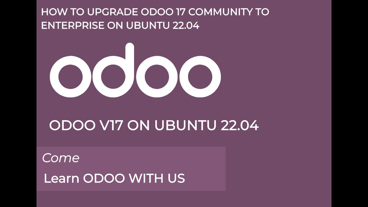How to Upgrade Odoo 17 Community to Enterprise in Ubuntu