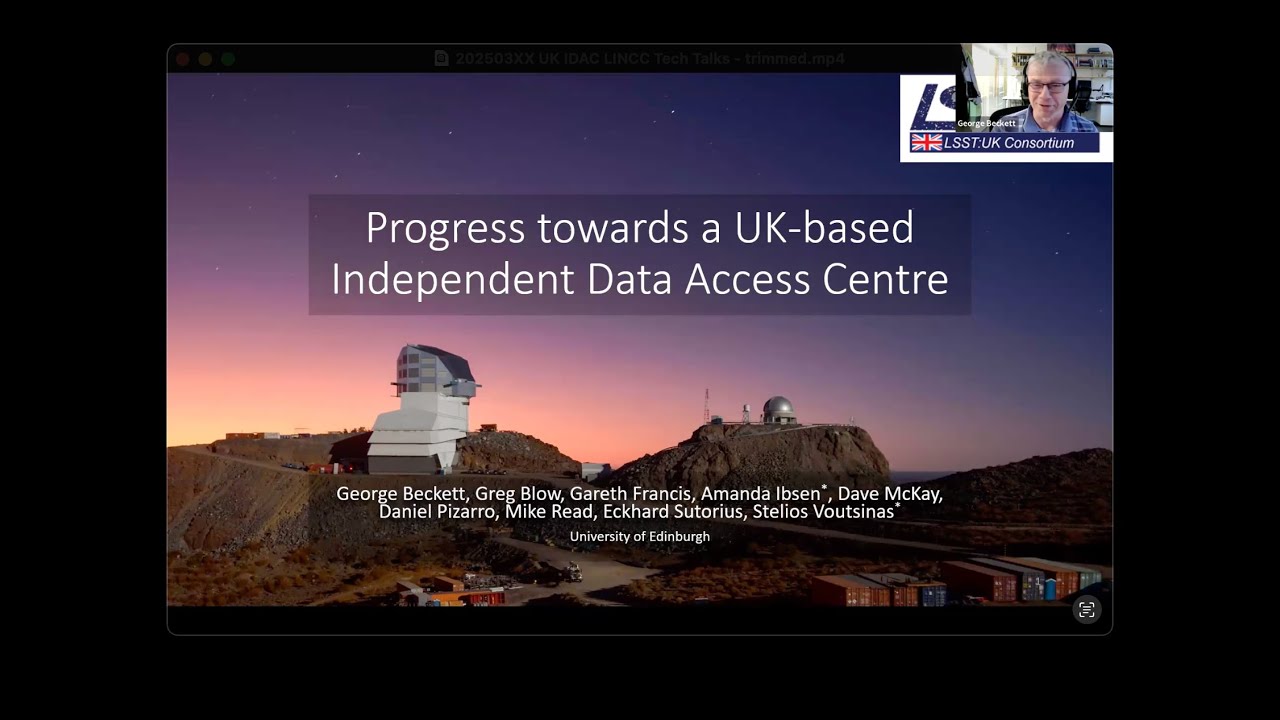 Progress towards a UK-based Independent Data Access Centre (IDAC) for Rubin Observatory's LSST