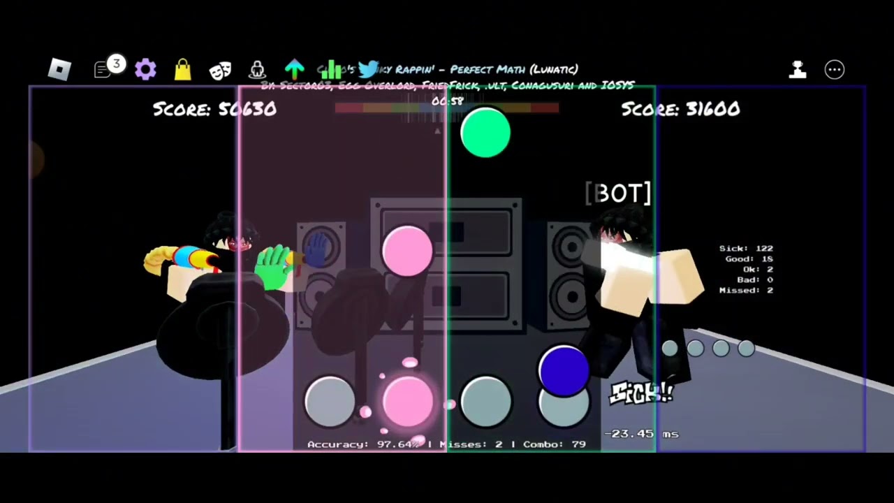 Perfect Math (Lunatic diff)  98.12% acc 2 misses