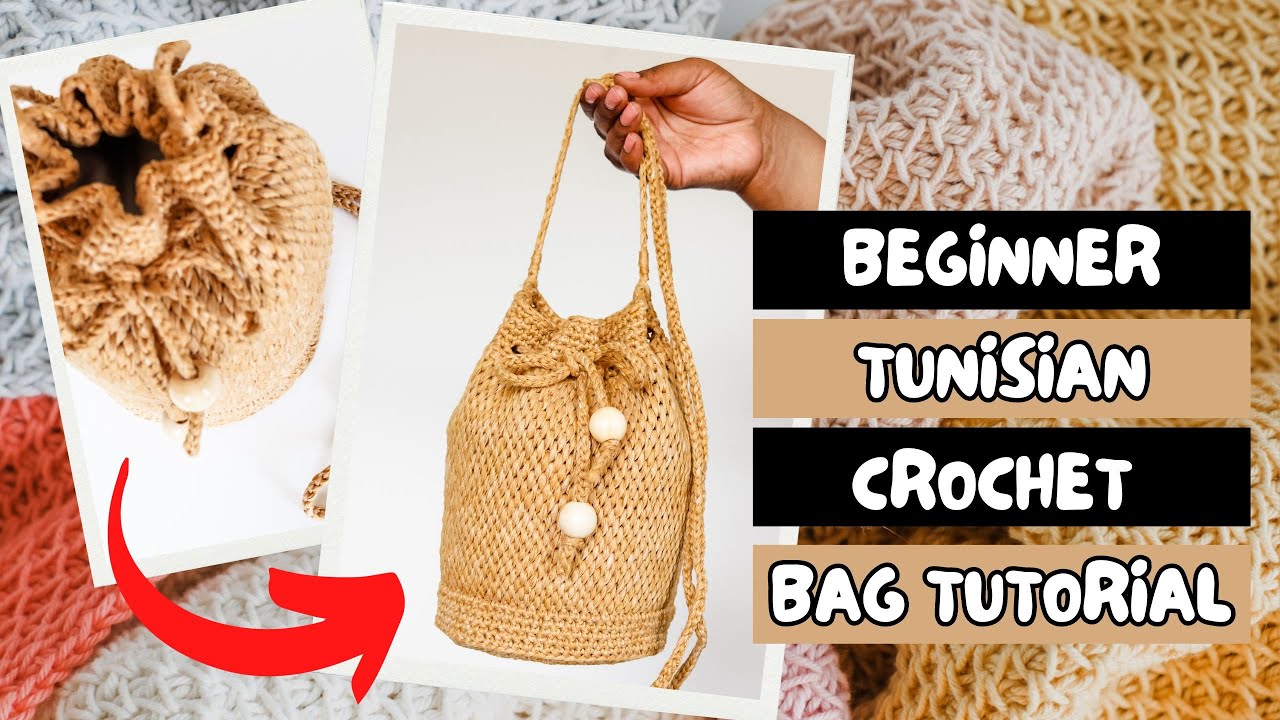TUNISIAN CROCHET SUMMER BAG: Free Beginner’s Tape Yarn Pattern & Tutorial