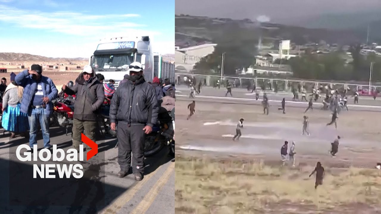 Peru protests: Demonstrators try to storm airport, block border with Bolivia