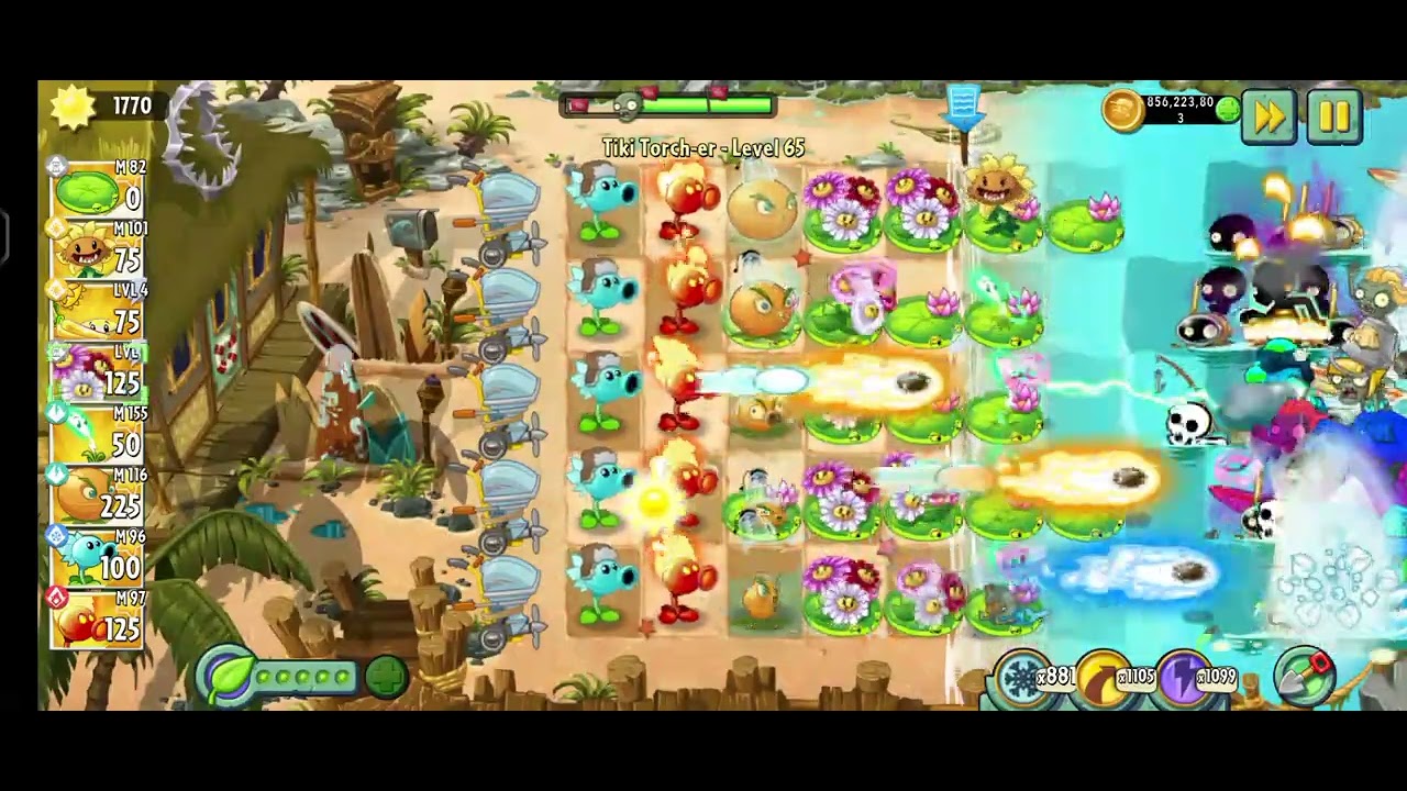Pvz 2 Tiki Torch-r lvl 64