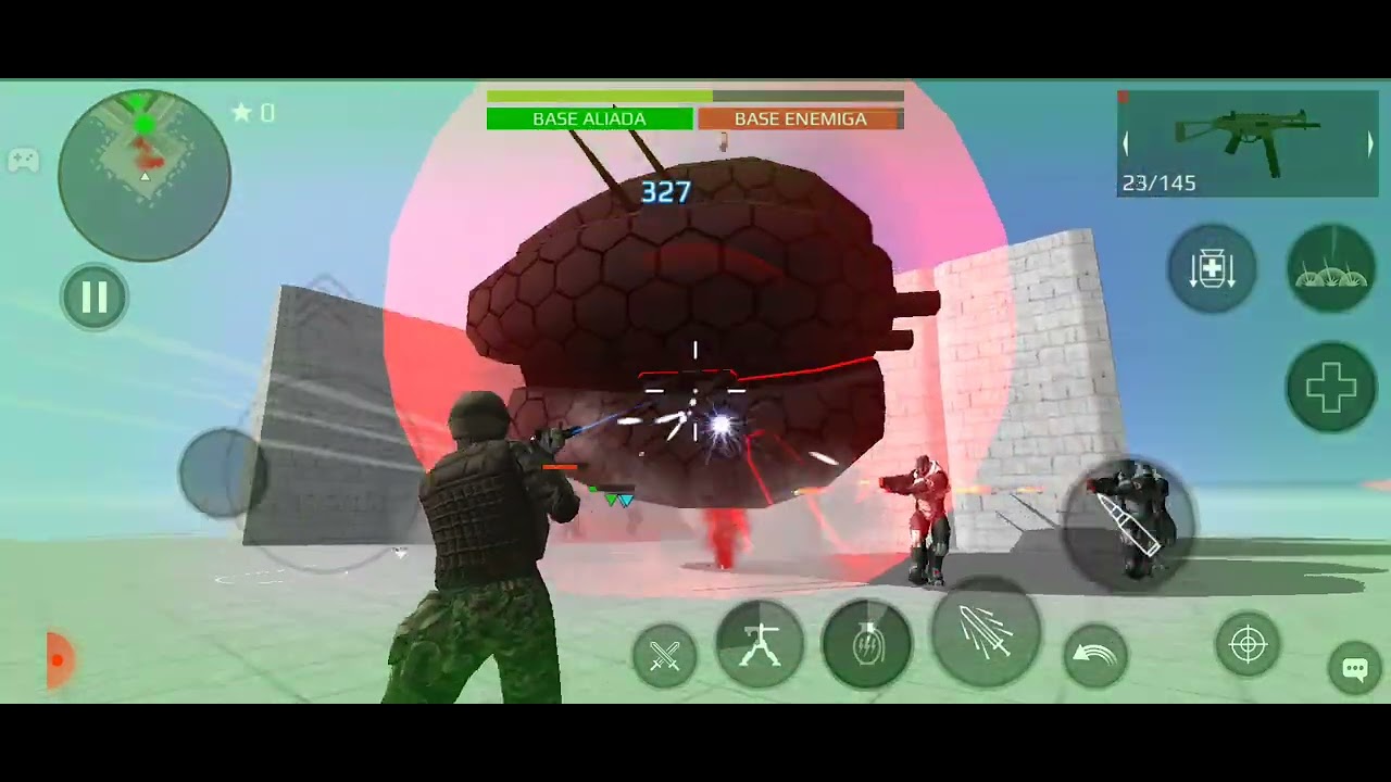 Juego base aliada con base enemiga en planect protec squad PvP PVE 