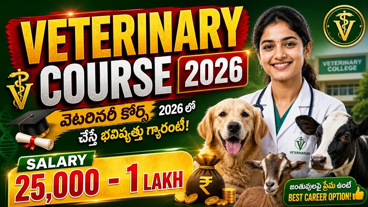Veterinary Science  Course Full Details in telugu (BVSc.) 2026  In Andhra And Telangana EAMCET #bvsc