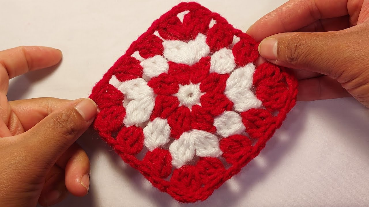 How to crochet granny Square. Beautiful and easy granny Square ⬛️ 