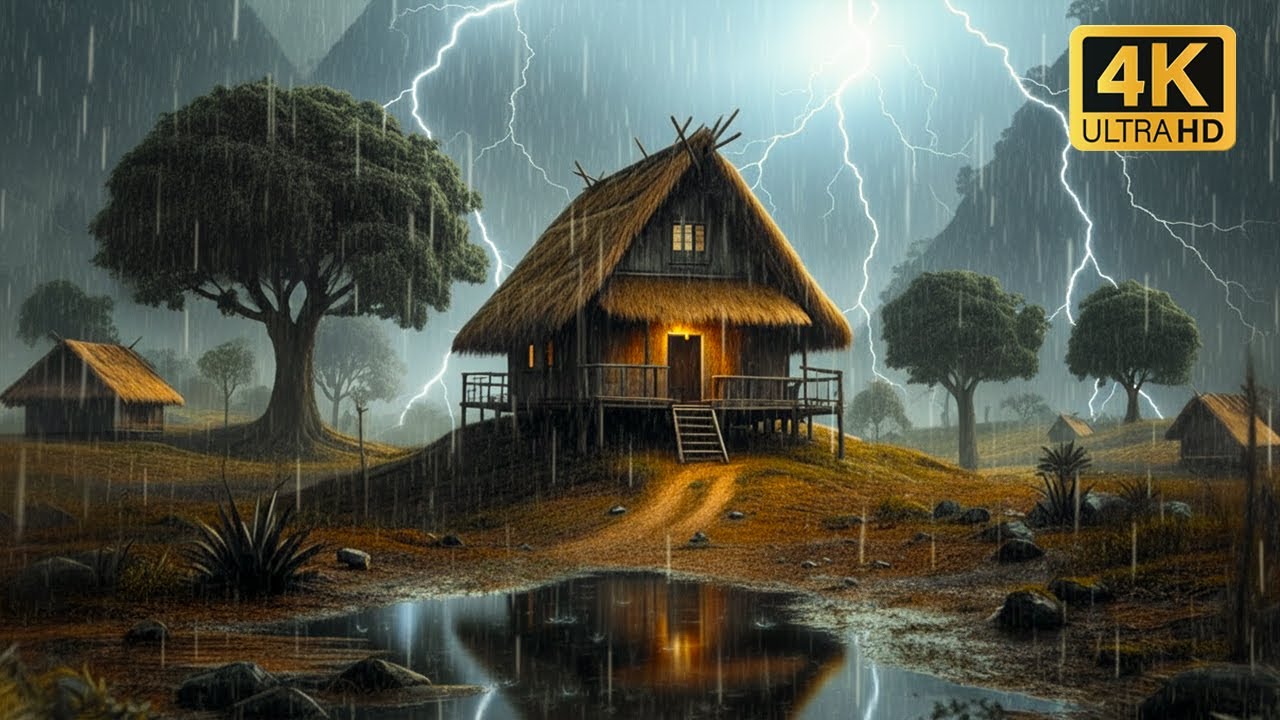 Heavy Rain & Thunder Sounds That Knock You Out in Minutes 🌧️ Deep Sleep ASMR for Insomnia Relief