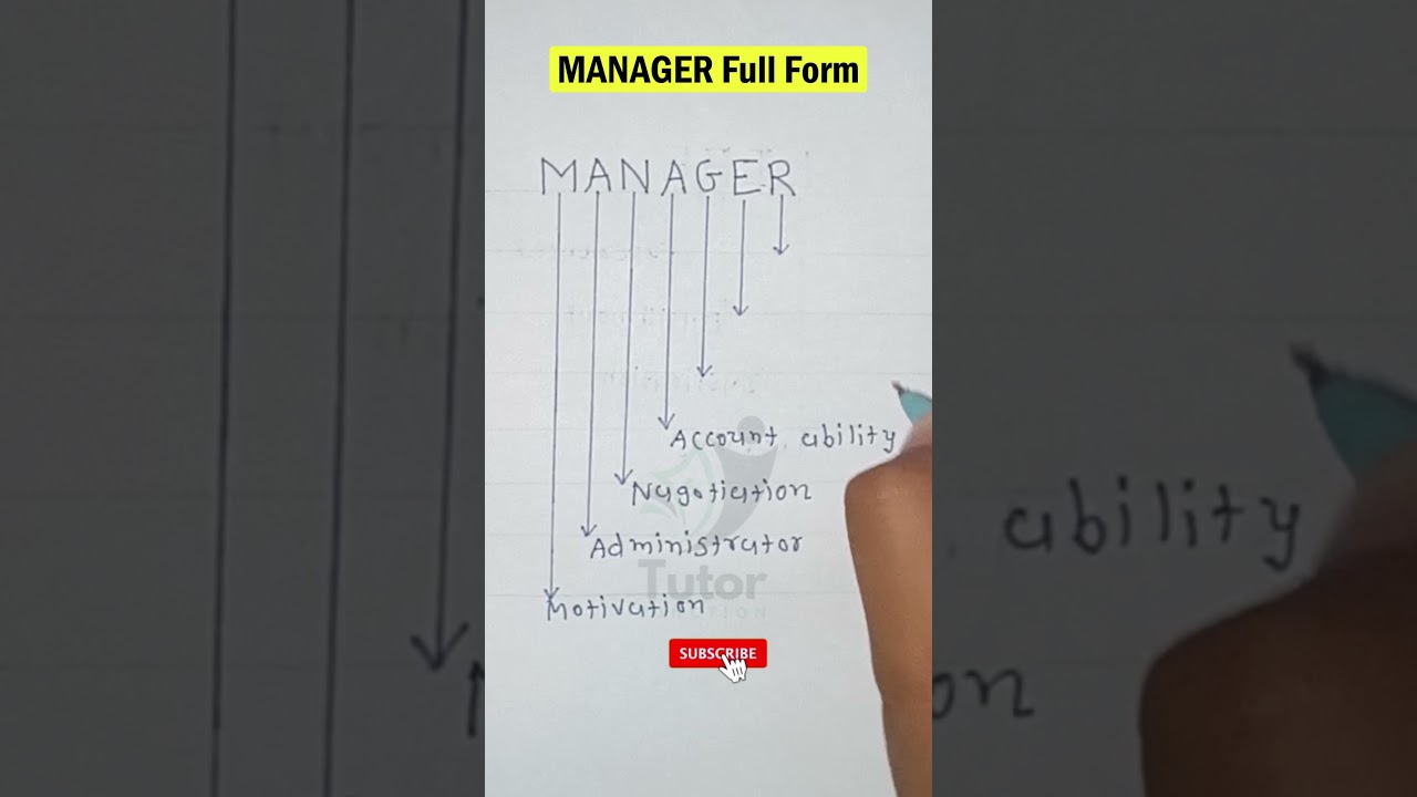 MANAGER FULL FORM...