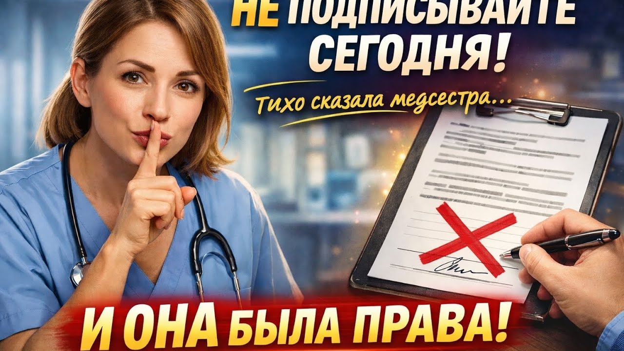 «Не подписывайте сегодня», — тихо сказала медсестра… и оказалась права