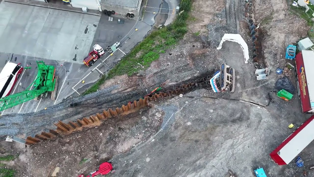 Crane Accident - Waterford North Quays - October 2023 (4K 60FPS)