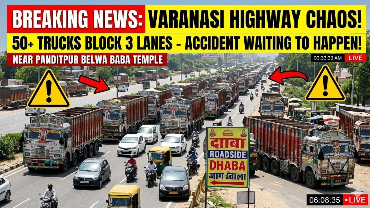 Near Panditpur Belwa Baba temple of Rohania police station area, service road and main road have...