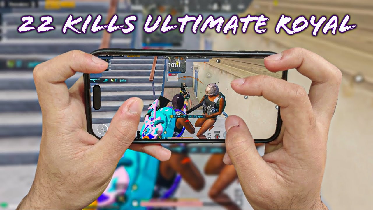 22 Kills in Ultimate Royale with HANDCAM | PUBG Mobile